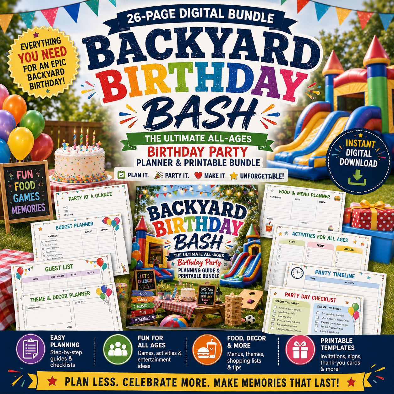 Backyard Birthday Bash & Printable Bundle